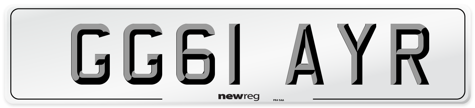 GG61 AYR Number Plate from New Reg
